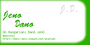 jeno dano business card