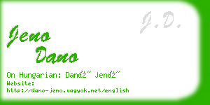 jeno dano business card